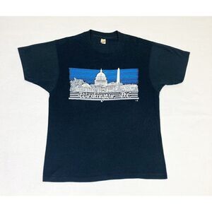 Vintage Washington DC T-shirt Tourist Black Large Single Stitch